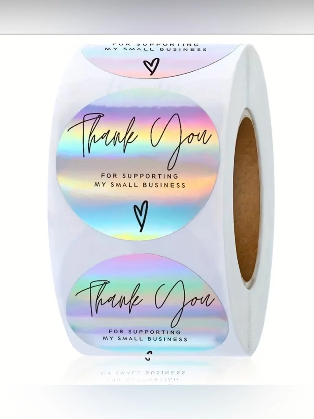 💜 NWT Holographic Circle Small Business Thank You Stickers (500 Stickers)